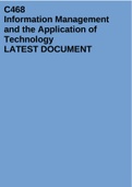 C468 Information Management and the Application of Technology LATEST DOCUMENT