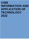 C468 INFORMATION AND APPLICATION OF TECHNOLOGY 2022