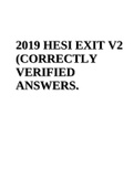 HESI EXIT V2CORRECTLY VERIFIED ANSWERS 2019
