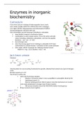 Summary inorganic biochemistry per enzyme (NWI-MOL105)