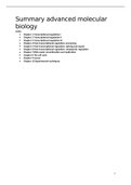 Summary advanced molecular biology (NWI-BB17C)