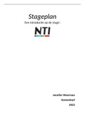 Goedgekeurd stageplan NTI Pedagogiek
