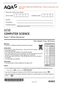 AQA GCSE COMPUTER SCIENCE Paper 2 Written Assessment June 2021 QP