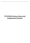 PYC 3704 Previous Exam and Assignment Answers, UNISA