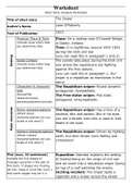 The Sniper- Worksheet with explanation