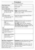 Bullet in the Brain-Worksheet with explanation