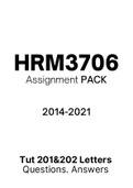 HRM3706 (ExamPACK, QuestionPACK, Tut201 Letters)