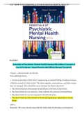 Exam (elaborations) NURSING  Essentials of Psychiatric Mental Health Nursing, ISBN: 9780803676787