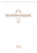 Notities van hoorcolleges - Inleiding rechtspsychologie