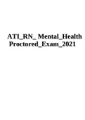 ATI Mental Health Proctored Exam 2021-2022.