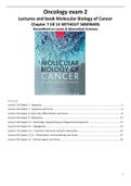 Summary Oncology exam 2 (Book + Lectures NO SEMINARS) Molecular Biology of Cancer, ISBN: 9780198833024  Oncology (AB_1184)