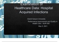 NUR 630 Topic 7 Assignment 1: Benchmark – Hospital Associated Infections Data