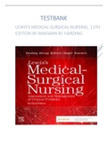                           TESTBANK LEWIS'S MEDICAL-SURGICAL NURSING, 11TH EDITION BY MARIANN M. HARDING