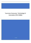 Summary  Consumer, Technology And Innovation (YSS31806)