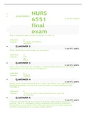 NURS 6551 final exam
