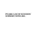 PVL2602- LAW OF SUCESSION SUMMARY NOTES 2021