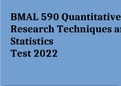 BMAL 590 Quantitative Research Techniques and Statistics Test 2022