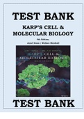 Test Bank For Karp’s Cell and Molecular Biology, 9th Edition By Gerald Karp, Janet Iwasa, Wallace Marshall ISBN- 9781119598169 ISBN- 9781119598244