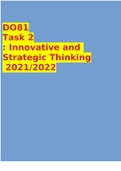 DO81 Task 2 : Innovative and Strategic Thinking 2021/2022