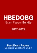 HBEDOBG - Previous Exam Papers (2017-2022)