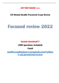 ATI Mental Health Proctored Exam Review 2022 Update( 800 questions)