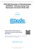 NUR 2063 Essentials of Pathophysiology (NUR2063) / Pathophysiology Final Rasmussen University Winter 2021