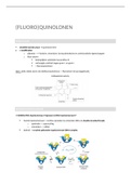 Microbiologie: Samenvatting (boek + les) hfst 4 -AB fluoroquinolonen 