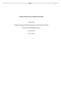 NUR 590: Evidence-Based Practice Dr. Johnsonius  NUR 590 Final Paper