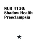 NUR 4130: Shadow Health Preeclampsia