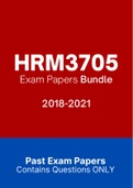 HRM3705 - Exam Questions PACK (2018-2021)