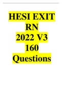 HESI EXIT RN EXAM V3 2022 160 questions