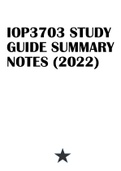 IOP3703 STUDY GUIDE SUMMARY NOTES (2022)