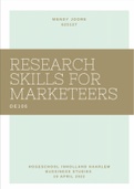 Exam (elaboration) Marketing Research (OE106) 