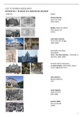 Architectuur in context B : Architectuurgeschiedenis - Lijst gebouwen (naam, architect, datum)