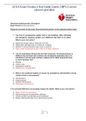 ACLS Exam Version A Test Guide Latest; 100% Correct answers provided