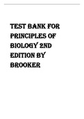 TEST BANK FOR PRINCIPLES OF BIOLOGY 2ND EDITION BY BROOKER