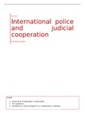 Samenvatting  International Police And Judicial Co-operation (C09C0a)