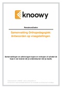 samenvatting Orthopedagogiek: antwoorden op vraagstellingen