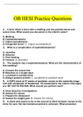 OB HESI Practice Questions Complete solution guide_ 2022.