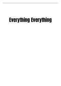 Boekverslag Engels  Everything, Everything, ISBN: 9780553496673