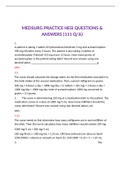 MEDSURG PRACTICE HESI QUESTIONS & ANSWERS (111 QA)