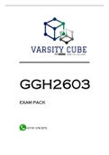 GGH2603 EXAM PACK 2022
