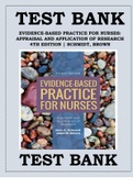 EVIDENCE-BASED PRACTICE FOR NURSES: APPRAISAL AND APPLICATION OF RESEARCH 4TH EDITION SCHMIDT, BROWN TEST BANK ISBN- 9781284122909