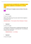 CCOU 202 EXAM 3 (COMPLETE ANSWERS -100% VERIFIED) LIBERTY UNIVERSITY