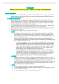 NR 302 FINAL EXAM STUDY GUIDE HEALTH ASSESSMENT I (3 VERSIONS): CAHMBERLAIN COLLEGE OF NURSING - LATEST, A COMPLETE DOCUMENT FOR EXAM