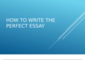 Tips hoe je een goed Essay schrijft (Engels)