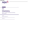 Specimen mark scheme set 2 Paper 2 Chem AS - Paper 2: Organic and Physical Chemistry Mark scheme