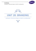 2022 Distinction : Unit 28 - Branding Learning Aim C