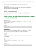 Brief Survey of Psychosocial workload (stress)