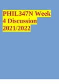 PHIL 347 Week 1 UPTO FINAL Checkpoint Questions and Answers (Download to Score A)